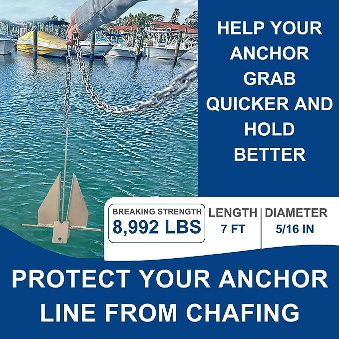 5/16 in. x 5 ft. Anchor Lead Chain in Stainless Steel