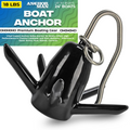 Anchor-Man Vinyl-Coated  Anchor - Spike Anchor for Boats, Offers High Performance in Diverse Lakebeds and River Bottoms - Effective in Sand, Rocks, Mud, Weeds, Currents and More (14lb/18lb/25lb)