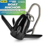 Anchor-Man Vinyl-Coated  Anchor - Spike Anchor for Boats, Offers High Performance in Diverse Lakebeds and River Bottoms - Effective in Sand, Rocks, Mud, Weeds, Currents and More (14lb/18lb/25lb)