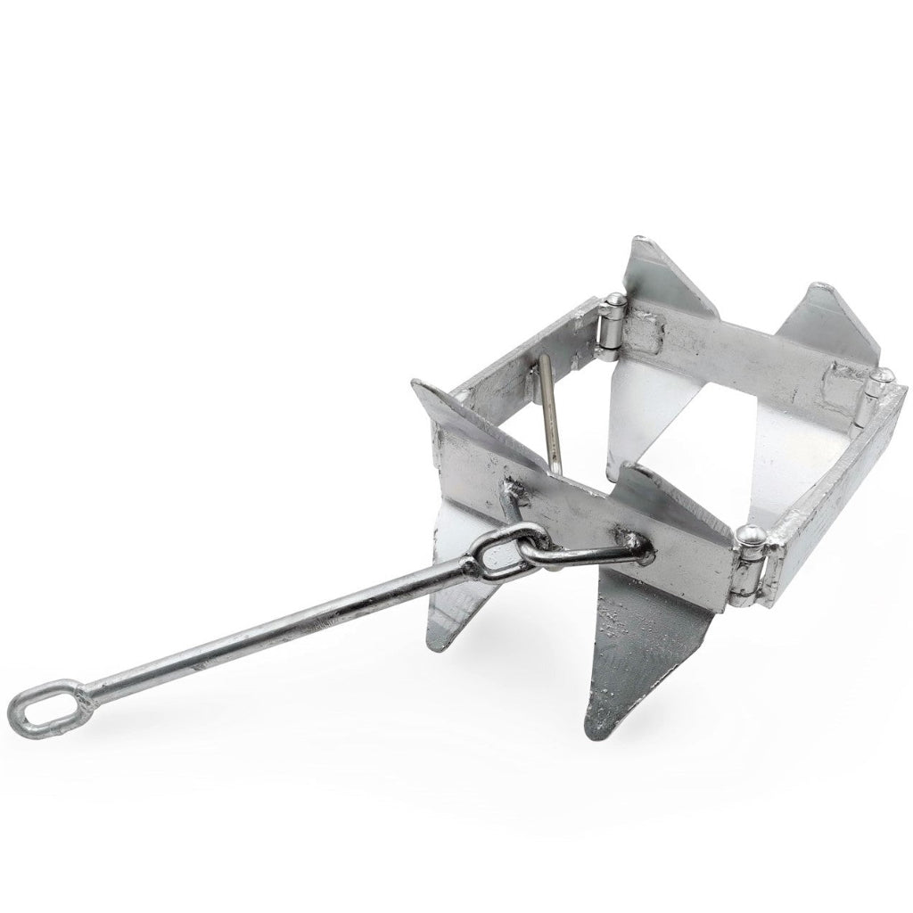 Anchor-Man Boat Slide Box Anchors, 100% Hot Dipped Galvanized Foldable Sliding Cube Anchor Suitable for 23 to 40ft Offshore Sport Boats, Pontoon Boats (13 lbs / 19 lbs / 25 lbs)