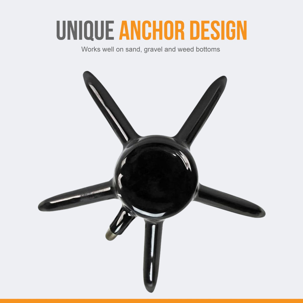 Anchor-Man Vinyl-Coated Richter Anchor - Spike Anchor for Boats, Offers High Performance in Diverse Lakebeds and River Bottoms - Effective in Sand, Rocks, Mud, Weeds, Currents and More (14lb/18lb/25lb)
