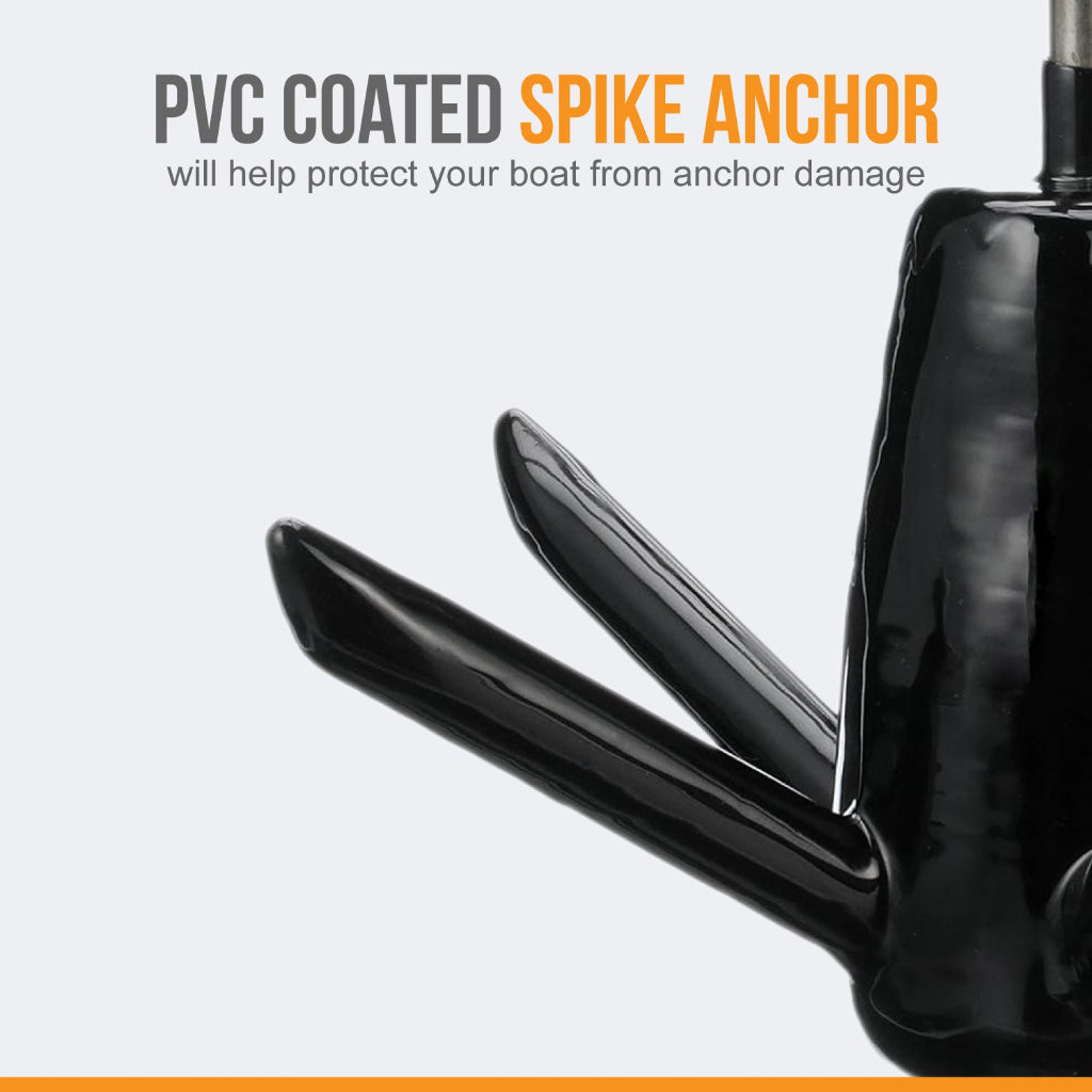 Anchor-Man Vinyl-Coated Richter Anchor - Spike Anchor for Boats, Offers High Performance in Diverse Lakebeds and River Bottoms - Effective in Sand, Rocks, Mud, Weeds, Currents and More (14lb/18lb/25lb)