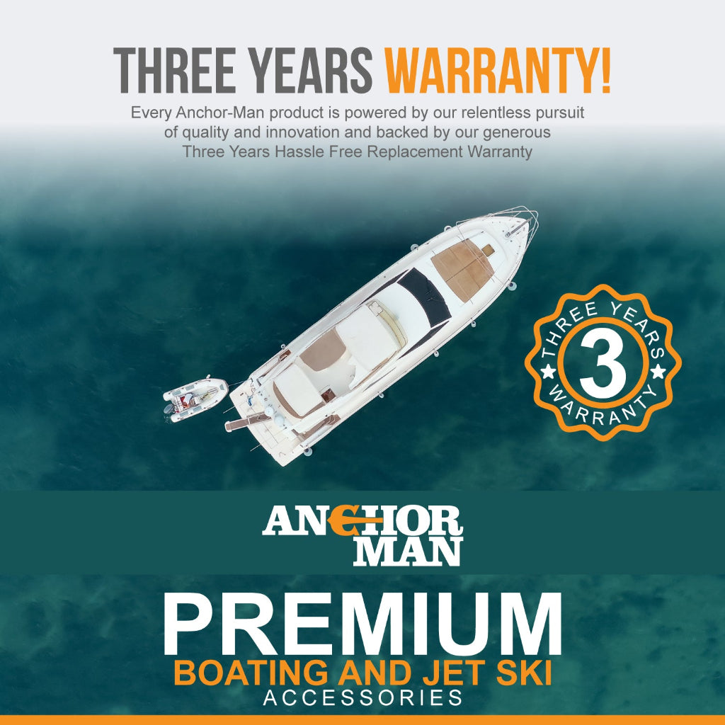 Anchor-Man Navy Anchor(5lb / 10lb / 15lb / 20lb) – Black Vinyl Coated Naval Anchors for Boats with Impressive Holding Power - Prevents Rust, and Scratches