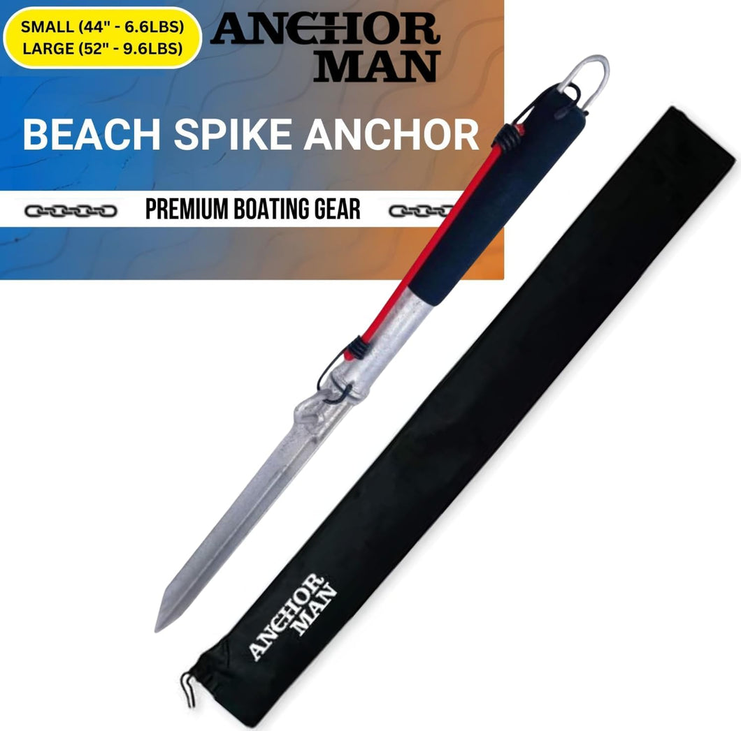 Anchor-Man Beach Spike Anchor for PWCs, Small to Medium Boats, Kayaks, Canoes, Jet Skis and Multipurpose | Pure Carbon Steel and is 100% Hot Dipped Galvanized