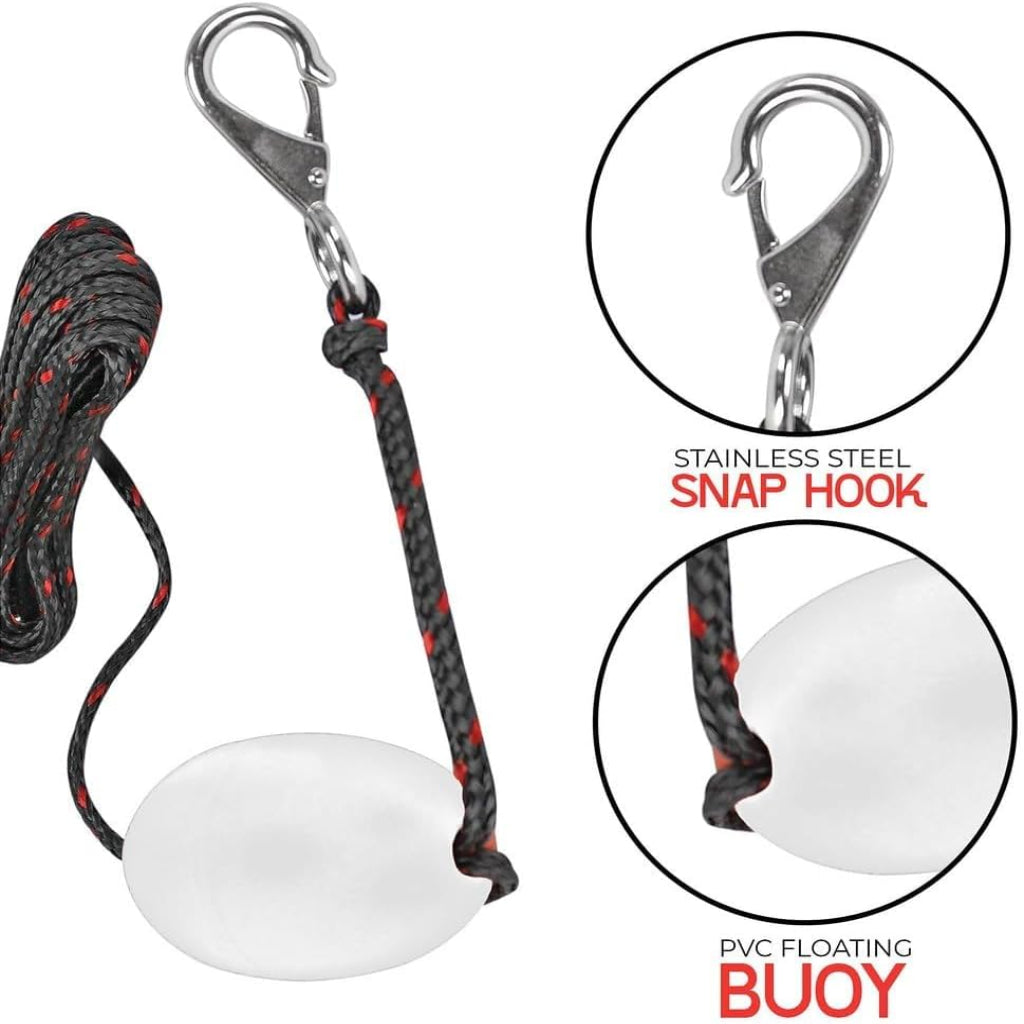 Anchor-Man Anchors | Folding Kayak Grapnel Anchor, 8LB Mushroom Anchor, Complete Jet Ski Anchor Kit with PVC Coated Chain & 50 Feet Rope | Ideal for Boats, Jet Skis, Kayaks, Paddle Boards & Fishing