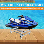 Anchor-Man Jet Ski Dolly, Small Boat Dolly Jetski Stand for Moving Watercraft, Adjustable Jet Ski Trailer with 4 Casters & 2 Brakes, Heavy-Duty Boat Stands Floating Jet Ski Dock, 1300 Lbs Capacity