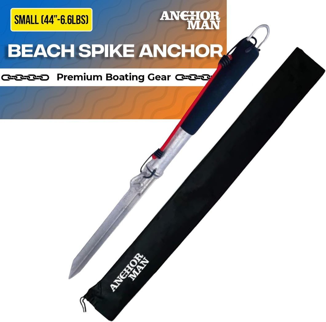 Anchor-Man Beach Spike Anchor for PWCs, Small to Medium Boats, Kayaks, Canoes, Jet Skis and Multipurpose | Pure Carbon Steel and is 100% Hot Dipped Galvanized