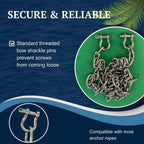 Anchor-Man Stainless Steel Boat Anchor Chain, Marine Grade, High Break Load with 2 Advanced Stainless Steel Shackles Boat Chains, 3 Sizes (5ft 1/4 in, 5ft 3/16 in, 7ft 5/16 in)
