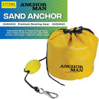 Anchor-Man Jetski Anchor Kit, All-in-One Sand Anchor for Floats, Adjustable Sand Bag Jet Ski Anchor for Floating Mat, Includes 6' Rope & Snap Hook