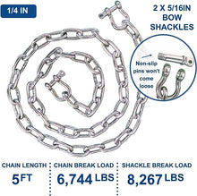 Load image into Gallery viewer, boat anchor chain with double shackle 5 feet anchor-man
