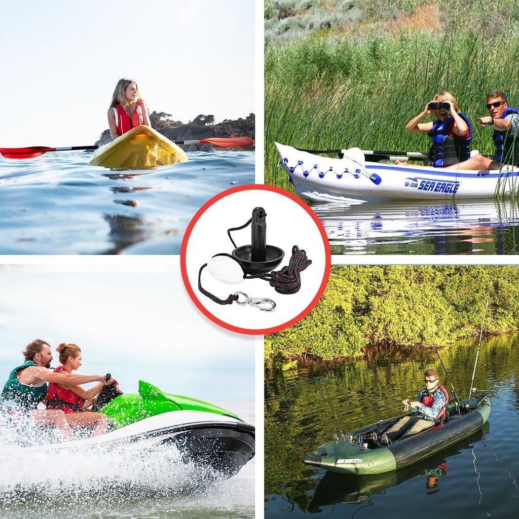 Anchor-Man Anchors | Folding Kayak Grapnel Anchor, 8LB Mushroom Anchor, Complete Jet Ski Anchor Kit with PVC Coated Chain & 50 Feet Rope | Ideal for Boats, Jet Skis, Kayaks, Paddle Boards & Fishing