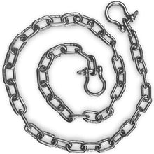 Load image into Gallery viewer, Anchor-Man Stainless Steel Boat Anchor Chain, Marine Grade, High Break Load with 2 Advanced Stainless Steel Shackles Boat Chains, 3 Sizes (5ft 1/4 in, 5ft 3/16 in, 7ft 5/16 in)
