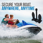 Jet Ski Anchor Kit | Kayak Anchor Kit PVC Coated Boat Anchor Chain with Stainless Steel Shackles with 50 Feet Rope & Anchor Bag | Galvanized Navy Anchor Canoe Small Boat Anchor for Fishing