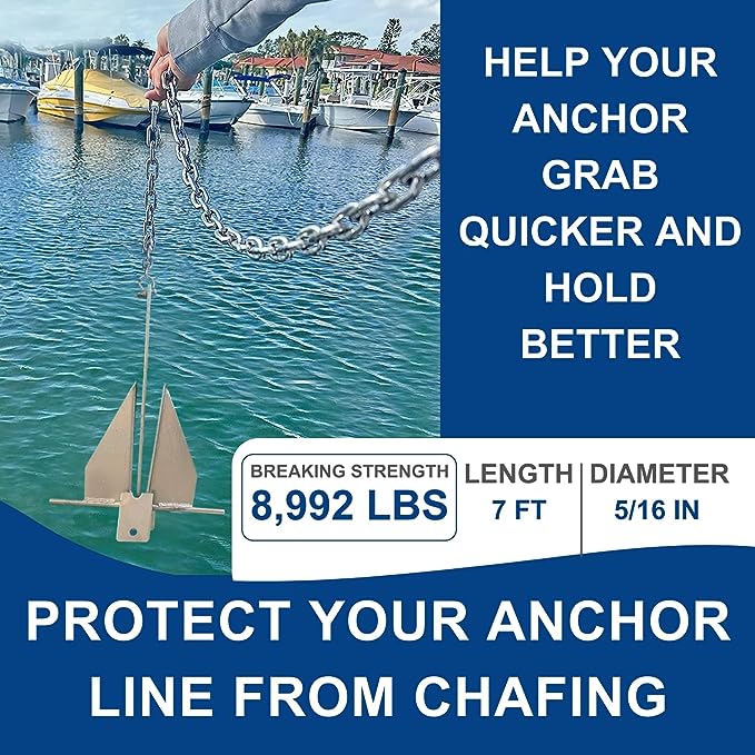 Anchor Chain With Double Shackle 7Ft