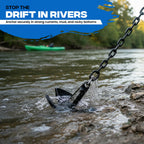 River Anchor Kit 30lbs, Vinyl/PVC Coated, 100 ft Nylon Rope, 4 ft PVC-Coated Chain, Bow Shackle, Storage Bag, Heavy Anchor-Man