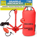 Anchor-Man 3.5 LB Folding Kayak Complete Grapnel Anchor - 10L Storage Kayak Anchor - Mushroom Anchor, Jet Ski Ancho