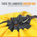 Anchor-Man Jetski Anchor Kit, All-in-One Sand Anchor for Floats, Adjustable Sand Bag Jet Ski Anchor for Floating Mat, Includes 6' Rope & Snap Hook