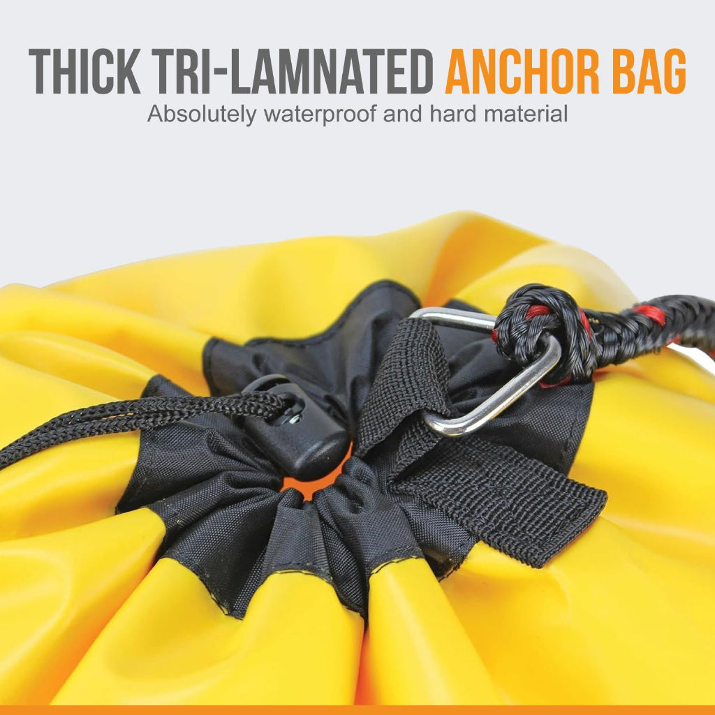Anchor-Man Jetski Anchor Kit, All-in-One Sand Anchor for Floats, Adjustable Sand Bag Jet Ski Anchor for Floating Mat, Includes 6' Rope & Snap Hook