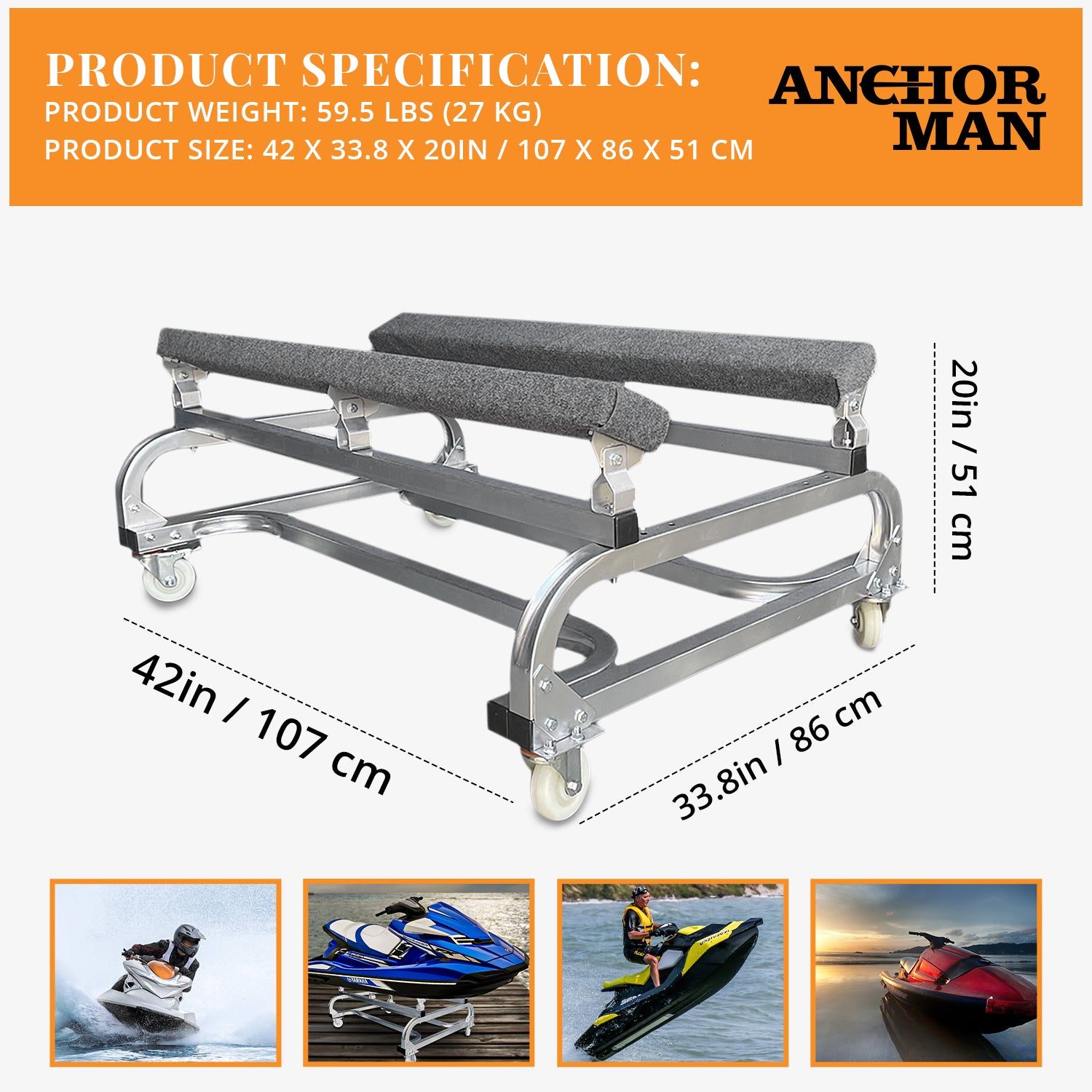 Ancho-Man Boat Slide Box Anchos, 100% Hot Dipped Galvanized